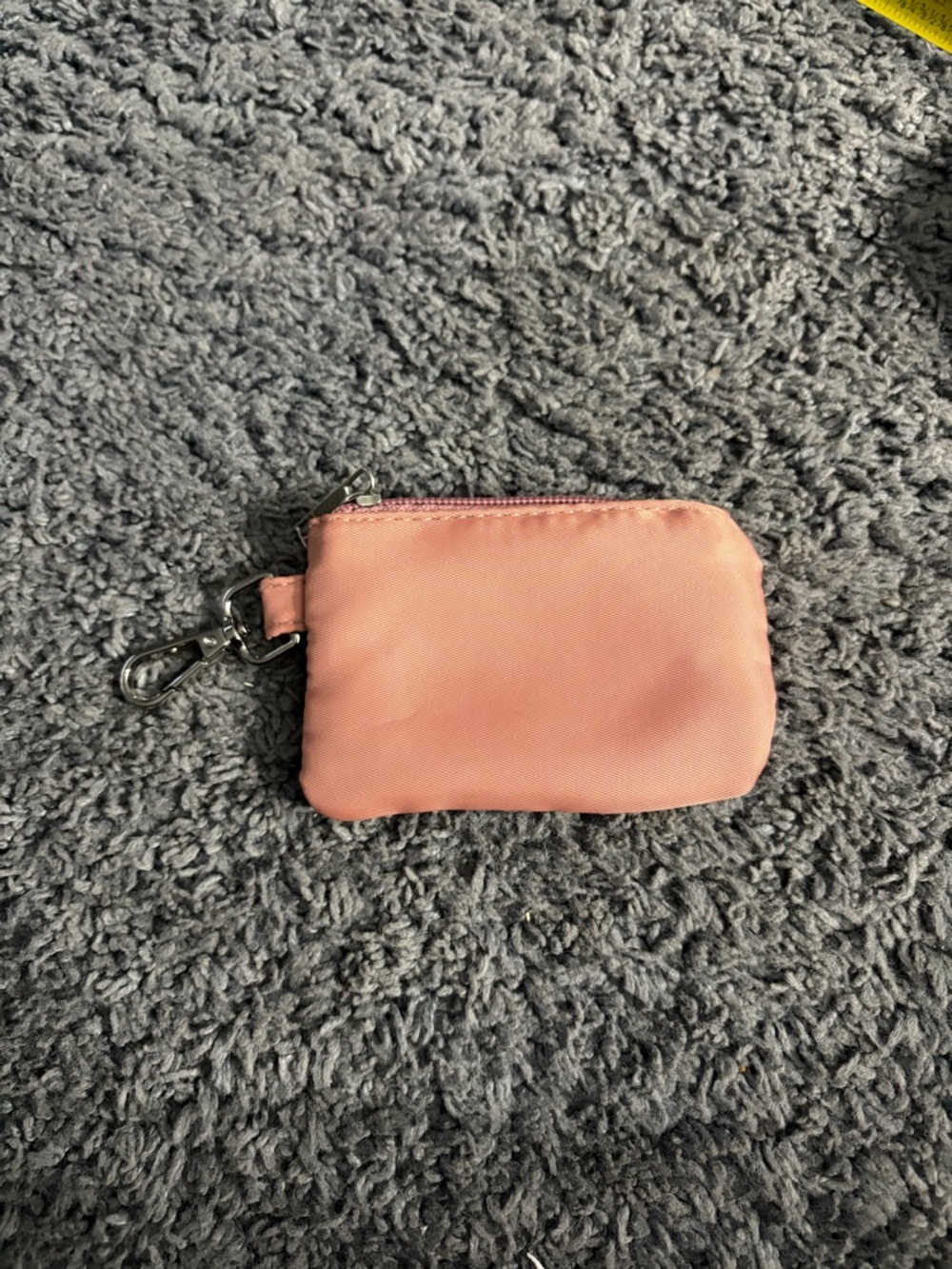 NWOT mauve colored zipper pouch keychain wallet